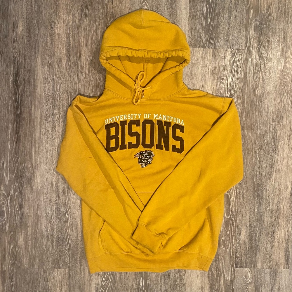Yellow university hoodie size small